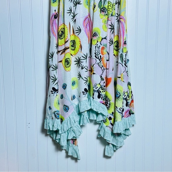 Anthropologie Margaux Sleep Dress  Large NWT Floral adjustable Ruffle V Neck - Picture 9 of 15